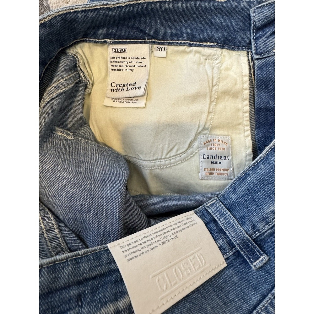 Closed - Skinny Mid Rise Blue Jeans‎ Size 30 Stretchy Made In Italy - Picture 8 of 11